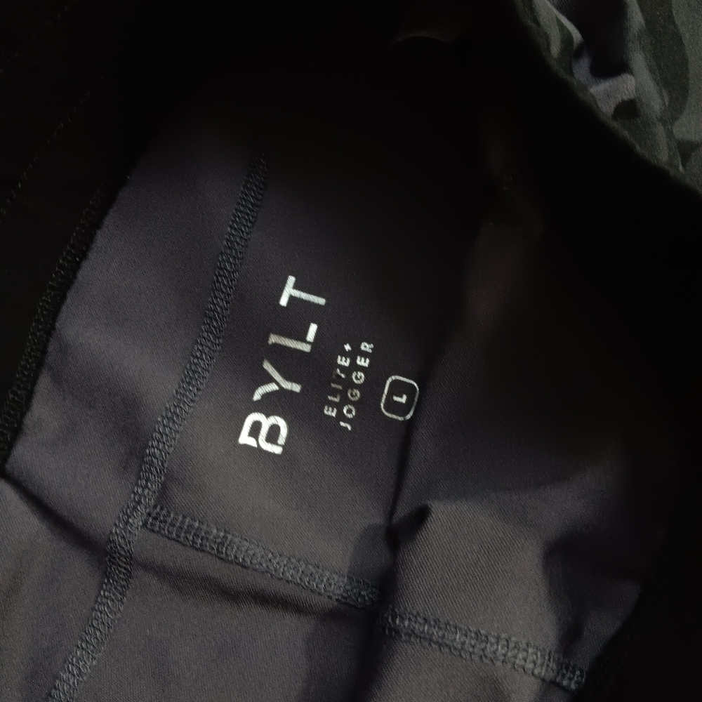 BYLT Mens Elite Jogger Sweatpants Black Gray Camo Size L Active Sport Gym - Picture 4 of 7